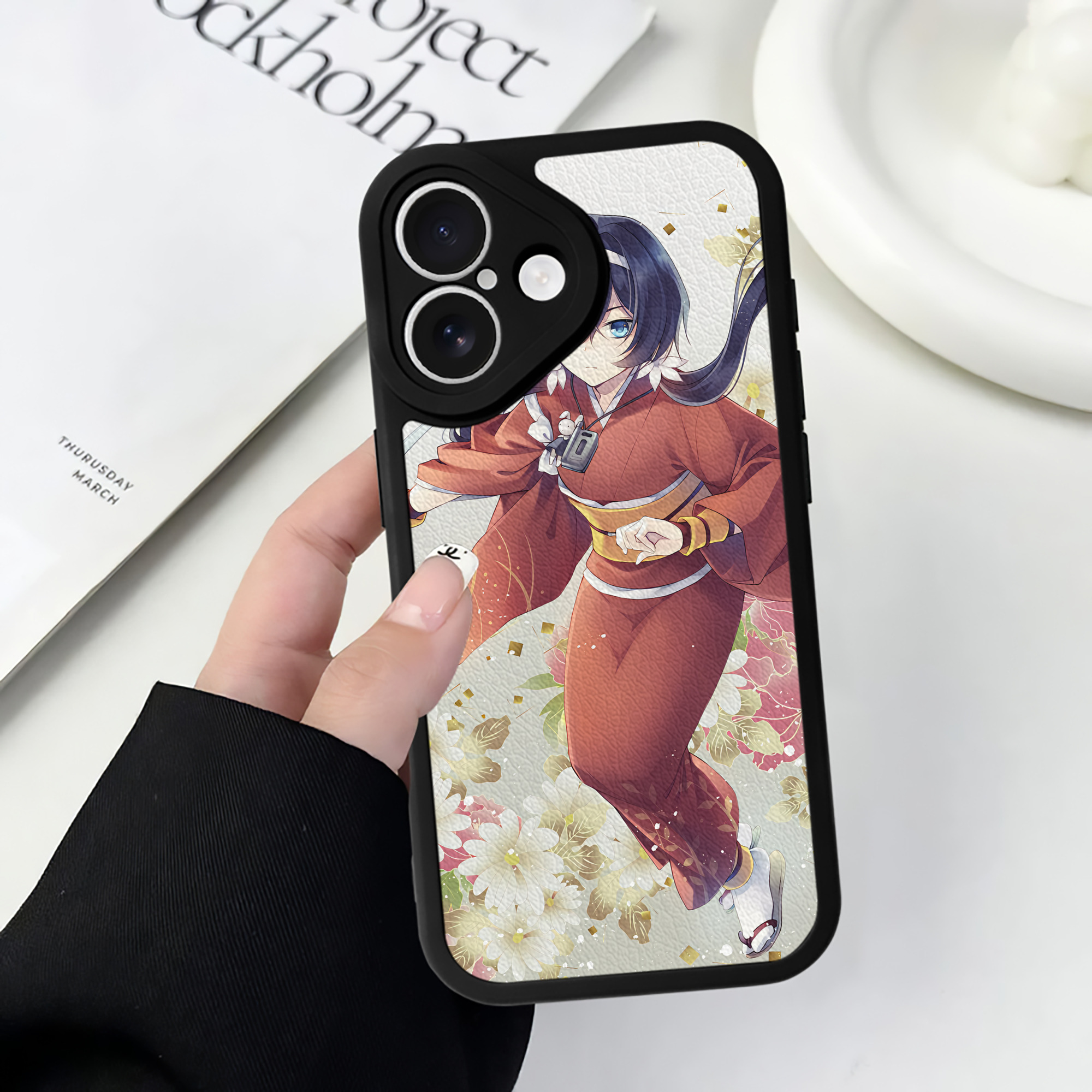 （画像用） 文豪ストレイドッグス Bungo Stray Dogs 【iPhone 16シリーズ対応】シリコンスマホケース（レザー調） 材質：シリコン